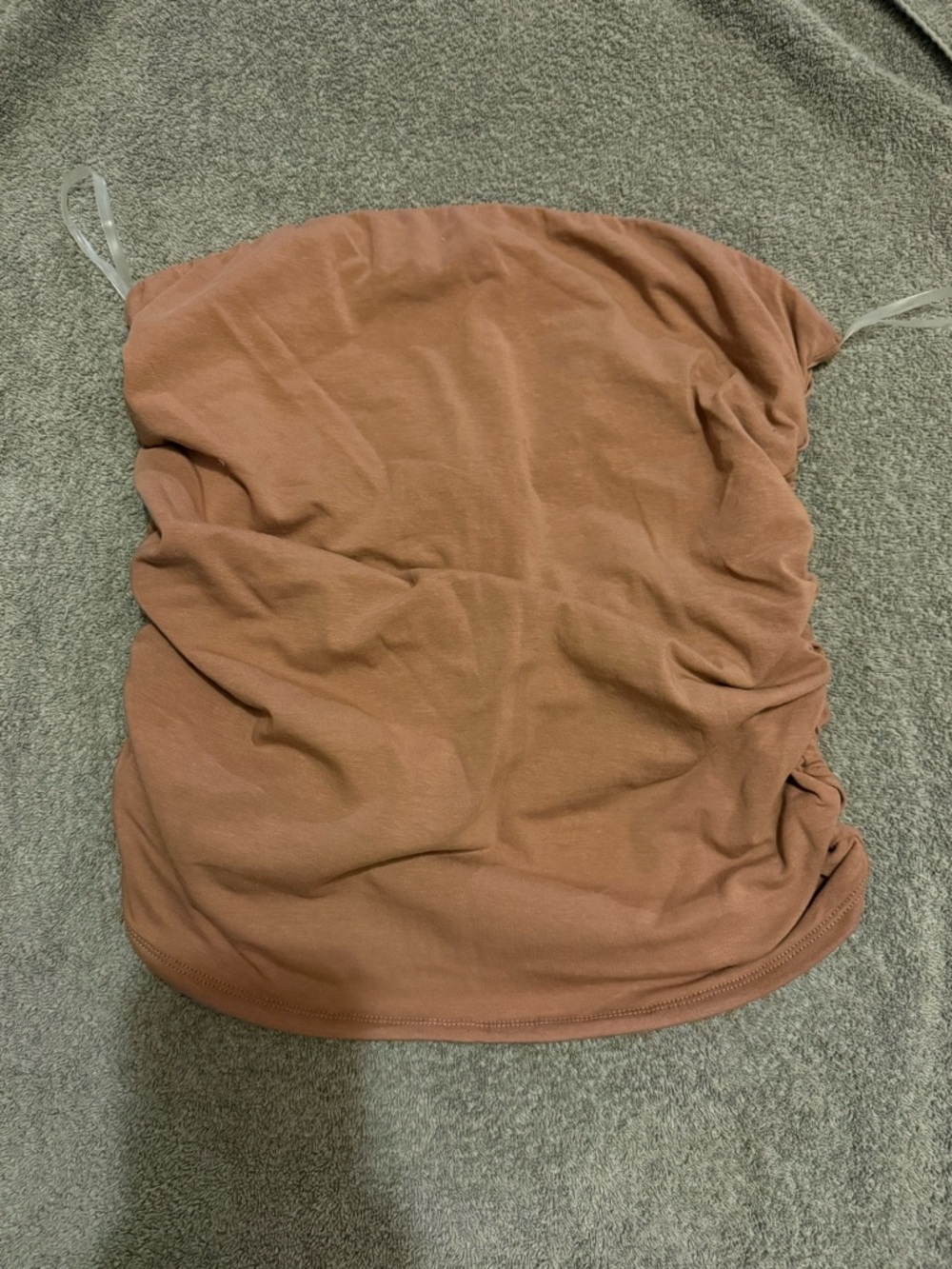 Women’s Strapless Tube Top in Rust Brown